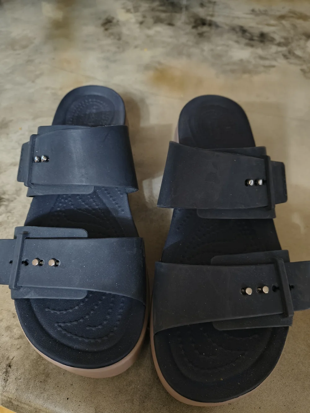 Crocs Women's Double-Strap Slide Sandals in Navy